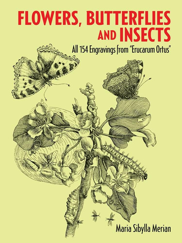 Libro De Flores, Mariposas E Insectos (inglés)