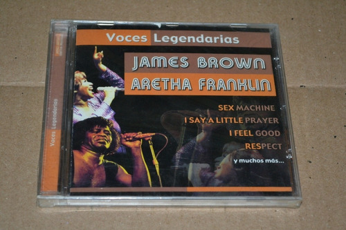 James Brown Aretha Franklin Cd Voces Legendarias Funk Soul 