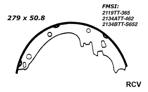 Balata Tambor  Trasera Para Pontiac Grand Ville   1973