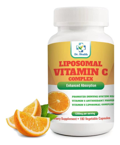 Liposomal Vitamina C 1200 Mg Por Porcion 180 Capsulas Vegeta