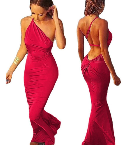Vestido Noche Fiesta Novia Sexy Espalda Profunda Importado