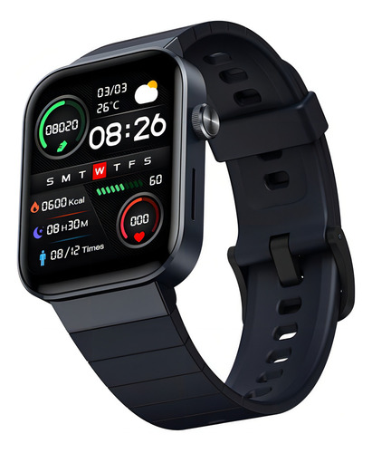 Smartwatch Reloj Mi Bro T1 Hacer - Recibir Llamadas + Film Color De La Caja Negro Color De La Malla Negro