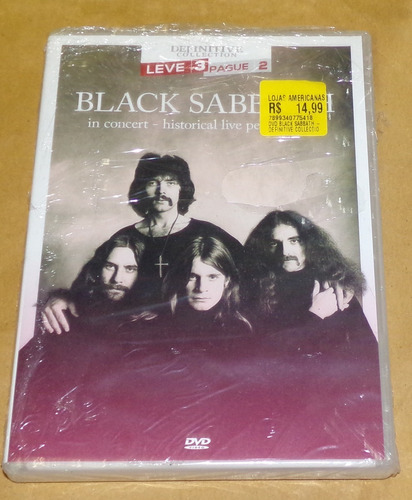 Black Sabbath In Concert Live Performance Dvd Nuevo Kktus