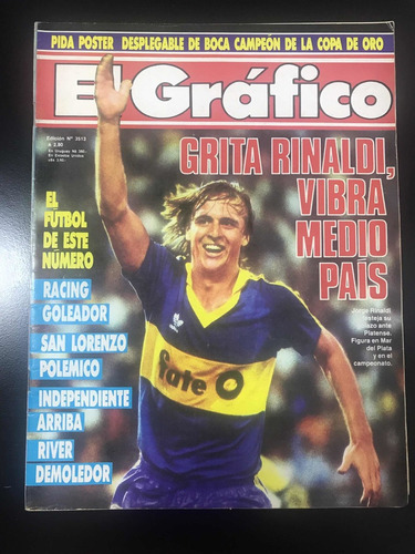 El Gráfico 3513.boca Platense.racing. River.poster Boca