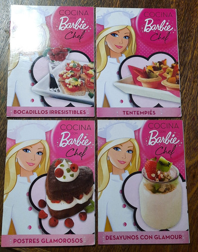 Lote 4 Revistas Cocina Con Barbie Recetas Niños Actividades 