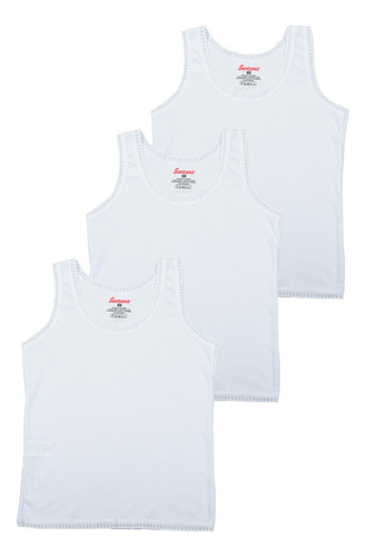 Combo X3 Camisetas Esqueleto Niña Con Encaje Blanco