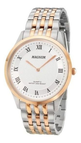 Relógio Magnum Ma21919m Prata Rosê Super Fino