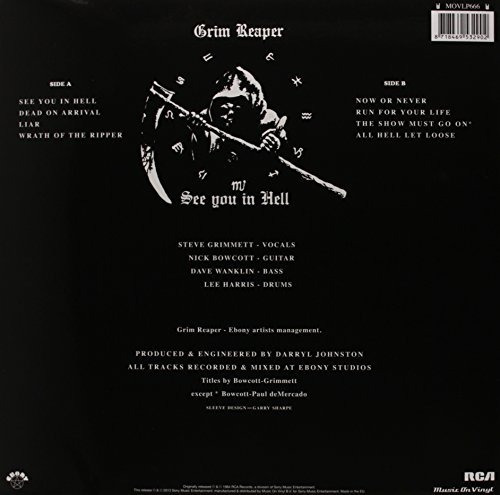 Grim Reaper See You In Hell 180g Usa Import Lp Vinilo Nuevo