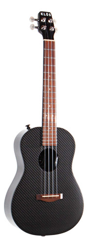 Klo Kit Ukelele Tenor Acustico Fibra Carbono Negro Bolsa Ma