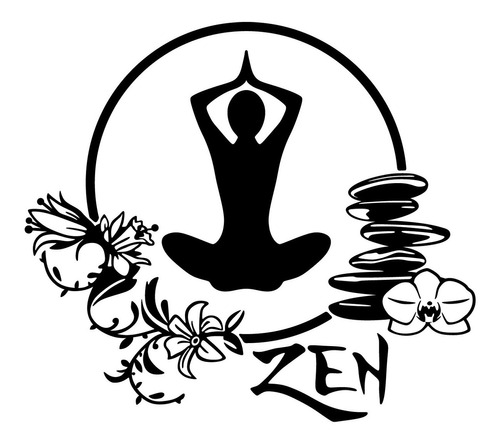 Vinilo Decorativo Yoga Zen 60 X 54 Cms