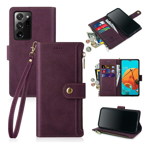 Funda Billetera Cuero Para Samsung Galaxy Note 20 Ultra