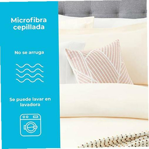 Linenspa Juego De Funda De Edredón 3pzs Gris Matrimonial Diseño De La Tela Liso