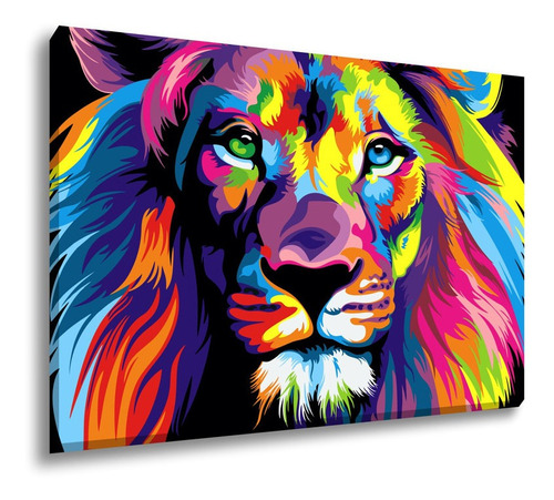 Quadro Decorativo Grande Tela Canvas Quarto Sala 150x100cm Cor Animal 06 Cor da armação Tecido Sobre Tela