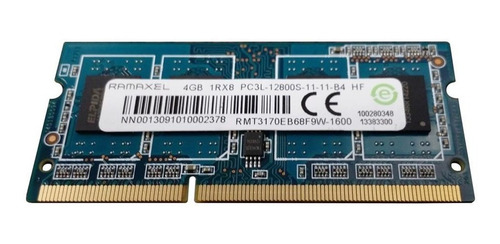 Ram Rmt3170eb68f9w-1600 Ramaxel 4gb Pc3-12800 Ddr3-1600mhz N