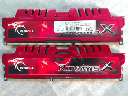 Memoria Ram Ddr3 8gb (2x4gb) 2133mhz Gskill Ripjaws X