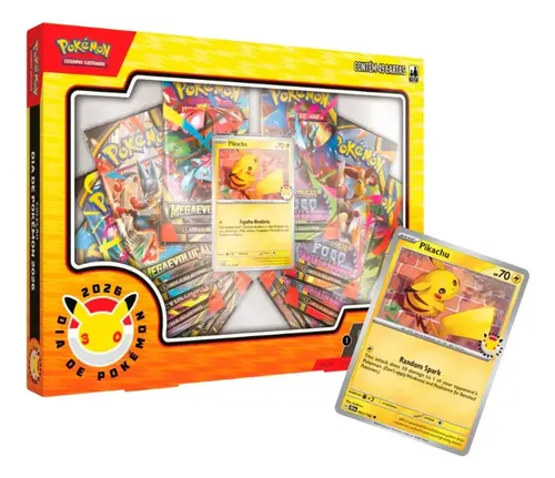Box Coleção Dia De Pokémon 30 Anos 2026 - Pikachu - Tcg | Frete grátis