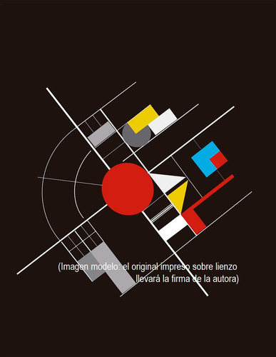 Pintura Bauhaus Orig Firmada Lienzo/bast Impresión /no Envío