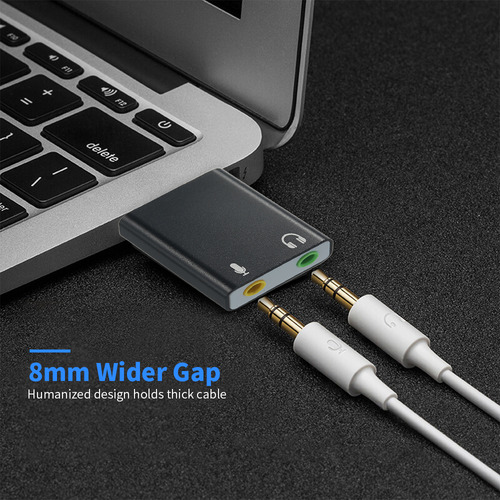Tarjeta De Sonido Externa Usb 7.1 Usb A Micrófono De Auricul