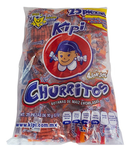 Churritos Kipi 25 Pzas 