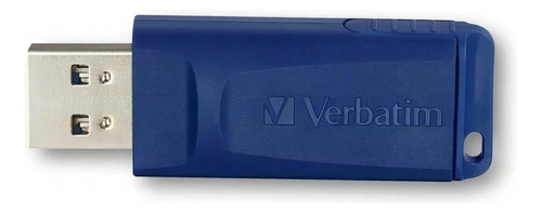 Pen Drive Verbatim Azul 32gb Slider Pendrive Usb