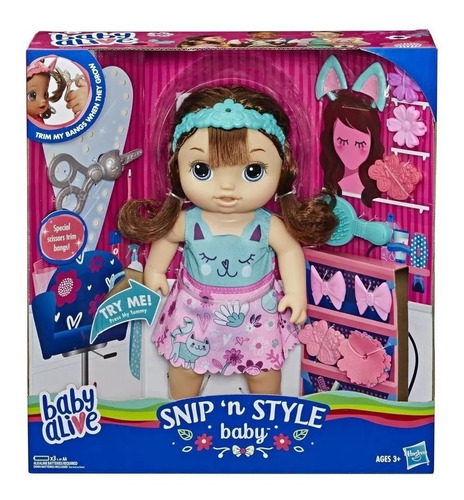 Boneca Baby A Live Penteado Diferente Morena