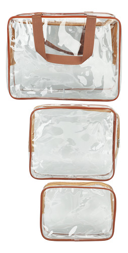 3 Piezas Bolsas De Viaje Transparentes Bolsas De Maquillaje