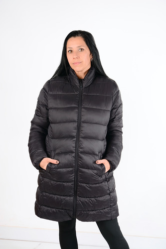 Campera Mujer Camperon Atomik Largo Inflada Puffer Dama