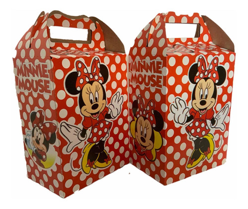 25 Cajitas Dulceros Fiesta Recuerdo Compatible Minnie Mouse