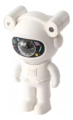 Astronauta Proyector Estrellas Galaxia Bluetooth Parlante Blanco