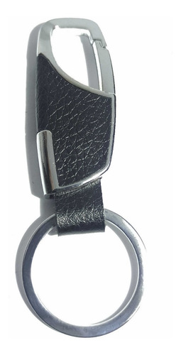 Imagen 2 de 10 de Llavero Acero Ecocuero Mosquetón Grabado Laser Estuche Jbk06