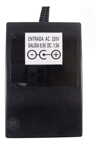 Fuente 9,5v 1,5a Genérica Positivo Centro Teclados Casio Ctk