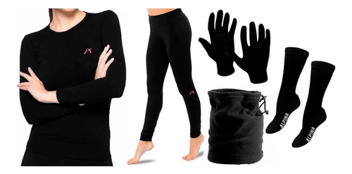 Kit Conjunto Termico Frio Deportivo + Medias Cuello Guantes