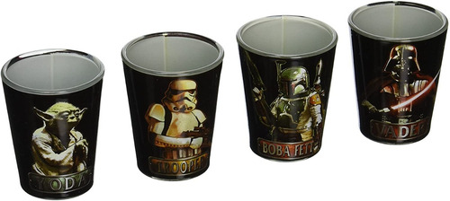 Vasos Caballitos Star Wars 1 Onza Negros