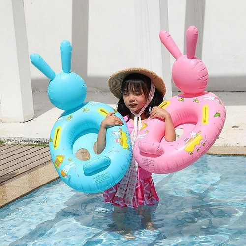Salvavidas Conejo Flotador Inflable Andadera De Bebes 65 Cm