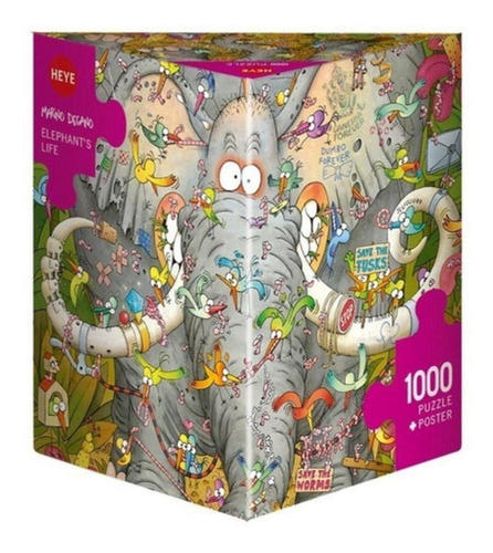 Puzzle Heye 1000  Elephants Life + Envío / Updown