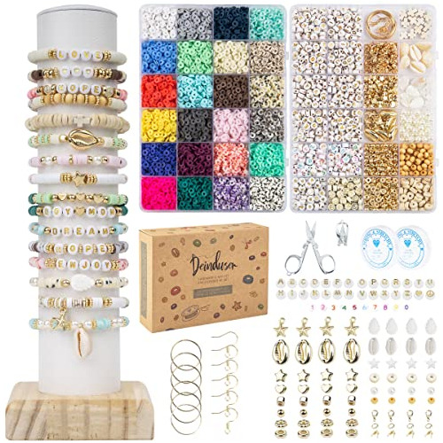 Clay Beads 7200 Piezas 2 Cajas Kit Hacer Pulseras - 24 ...