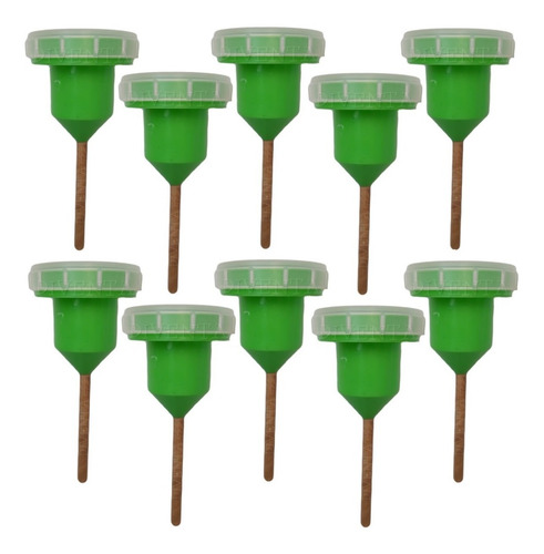 Imagen 1 de 4 de Porta Cebo Casita Cebadera Hortal Hormigas Pack 10 Unidades