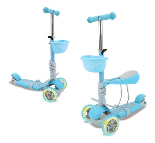 Patín Del Diablo Scooter Para Niños 3 Ruedas Con Luces 