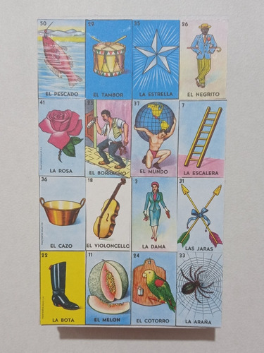 Lotería Mexicana 50 Cartas Tradicionales Grande 