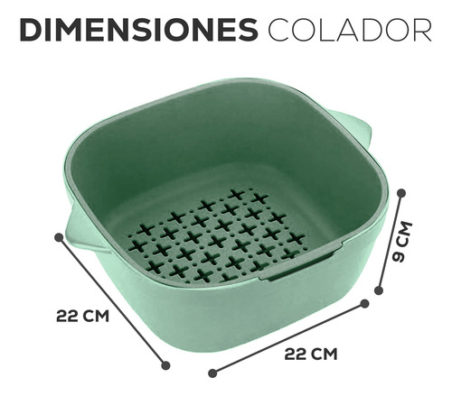 Escurridor Colador Doble Plástico Frutas Y Verduras
