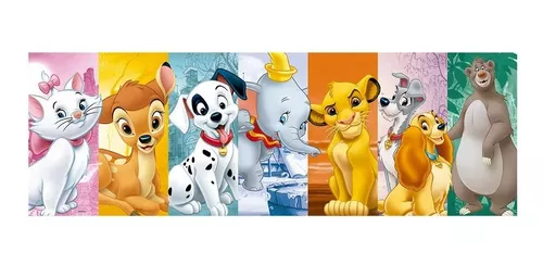 Quebra-Cabeça Panorama Disney Animais 350 Peças - Grow