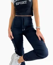 Comprar Pack 2 Pantalones Jogger Cargo Bengalina Elastizada Mujer