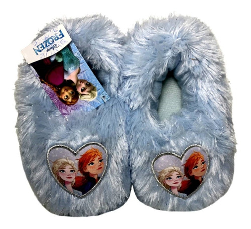 Pantufa Infantil Azul Menina Frozen Disney - Tamanho 28/29