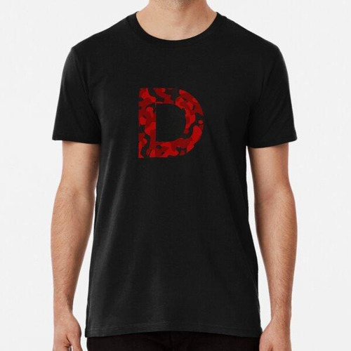 Remera Letra D Red Camo Design Algodon Premium