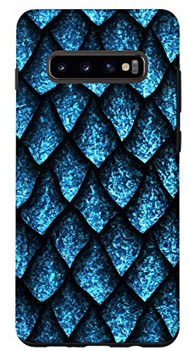 Funda Para Galaxy S10+ Dragon Scale Azul Fantasy