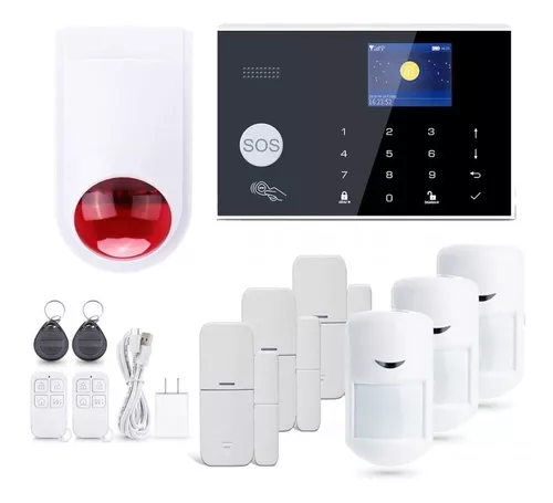 Kit Alarma Casa Comercio Wifi Gsm 8 Sensores App Tuya Smart