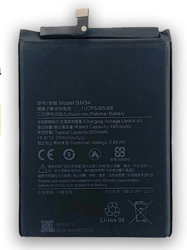 Batería Pila Xiaomi Note 9t Bm54 