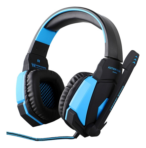 Auriculares Usb Para Juegos Kotion Each G4000, Color Negro Y