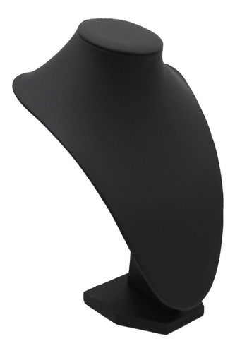 Imagen 1 de 7 de Exhibidor Cuello Alargado Grande Cuerina Negro Para Collares
