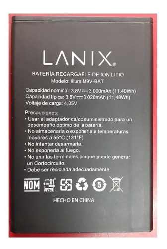 Batería Lanix Para Ilium X860 100% Original C/ Garantia